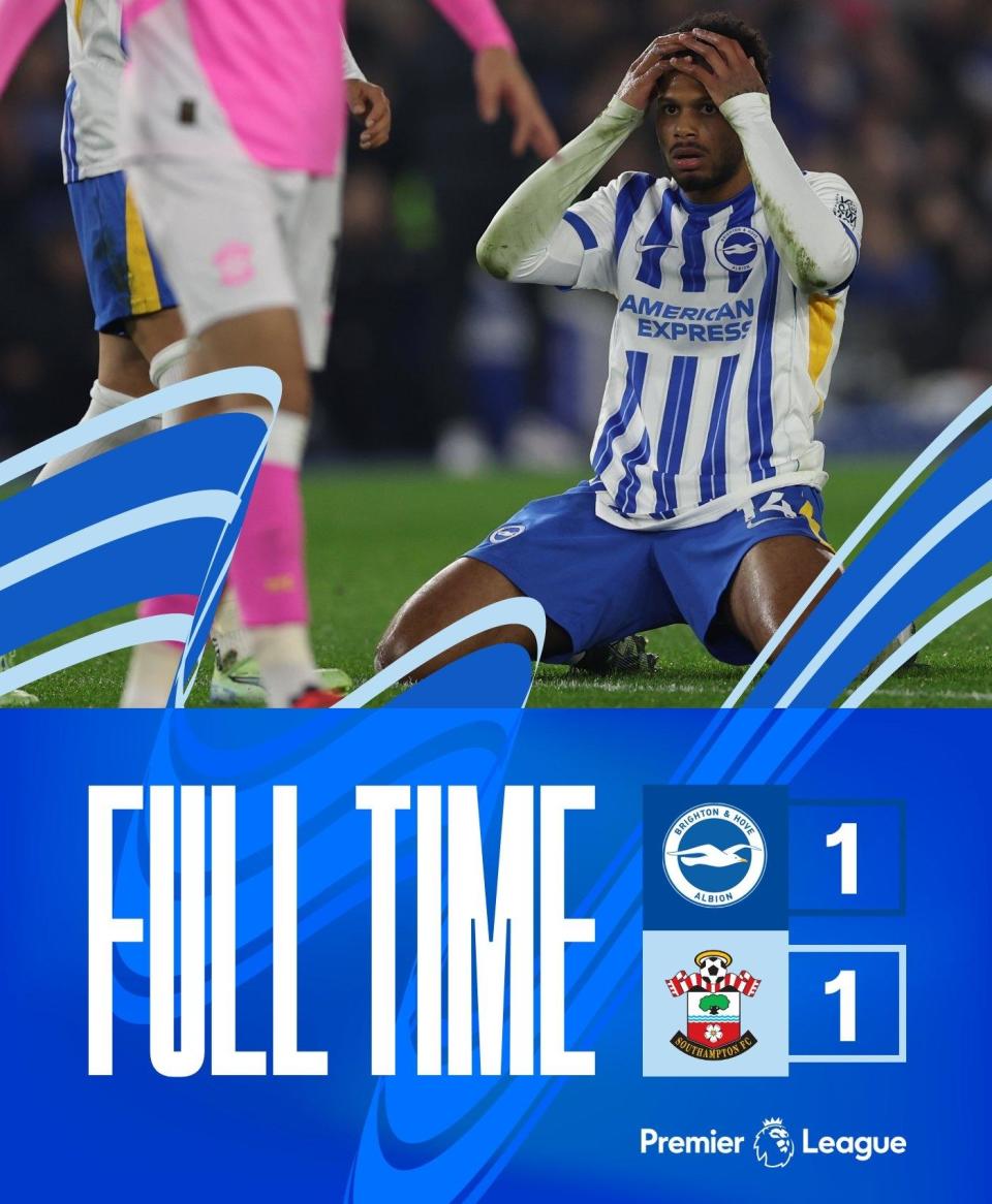 曼城憾平布莱顿,遭遇联赛三连平,保罗-托莱斯上演绝杀 曼城憾平布莱顿,遭遇联赛三连平,保罗-托莱斯上演绝杀