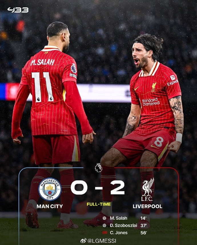 德信体育-利物浦主场不敌曼城,遗憾失分